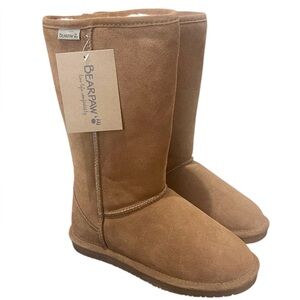 BEARPAW EMMA Tall Pull On Suede Winter Boots Women’s sz 7M Hickory 612W NWT